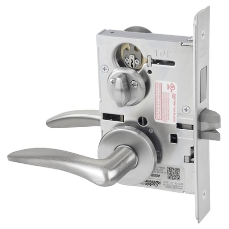 Corbin Russwin Privacy, Bedroom or Bathroom Mortise Lock, DS Lever, A Rose, Satin Chrome ML2030 DSA 626 RH